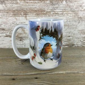 3d Winter Bird 15 oz Ceramic Coffee Mug